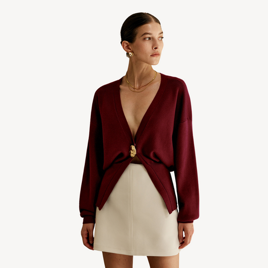 Heidi-Mode | Damen Strick V-Ausschnitt Cardigan Pullover