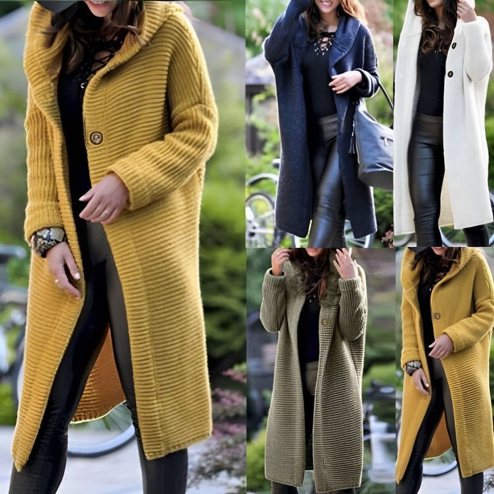 Heidi-Mode | Oversize Strickjacke mit Kapuze