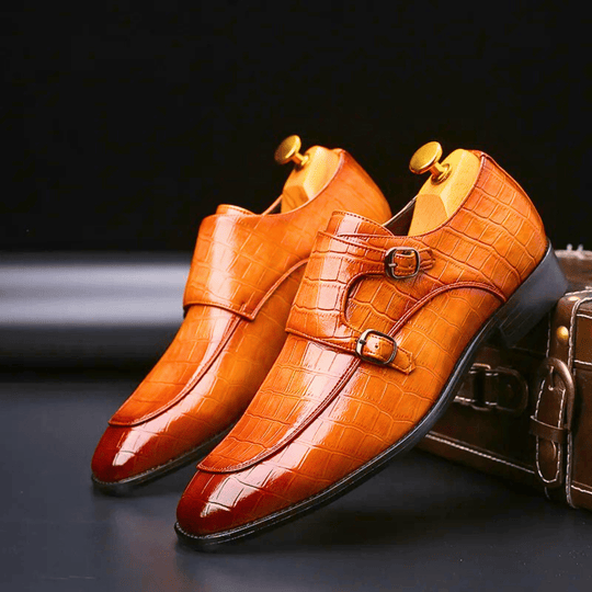 Heidi-Mode | Halbschuhe mit Schnalle Hellbraun Victor