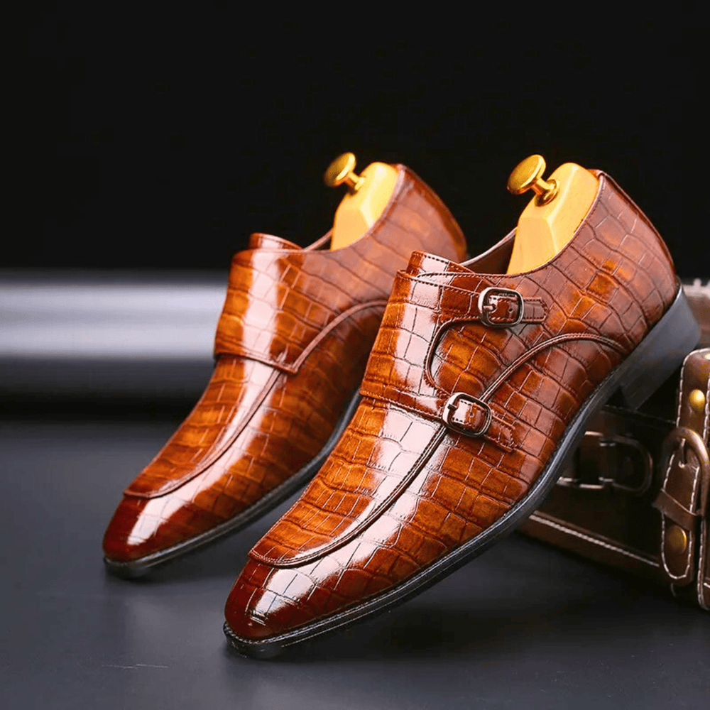 Heidi-Mode | Halbschuhe mit Schnalle Hellbraun Victor