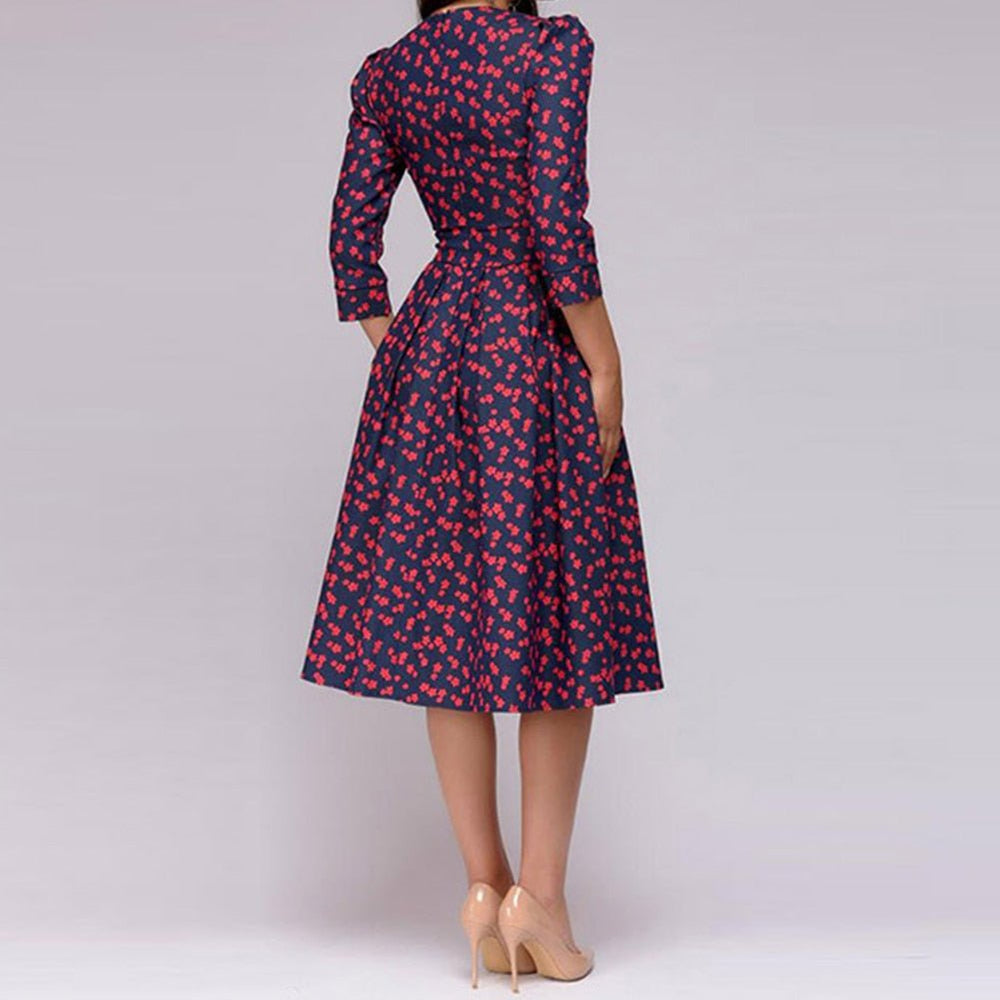 Bedrucktes Plisseekleid für Damen