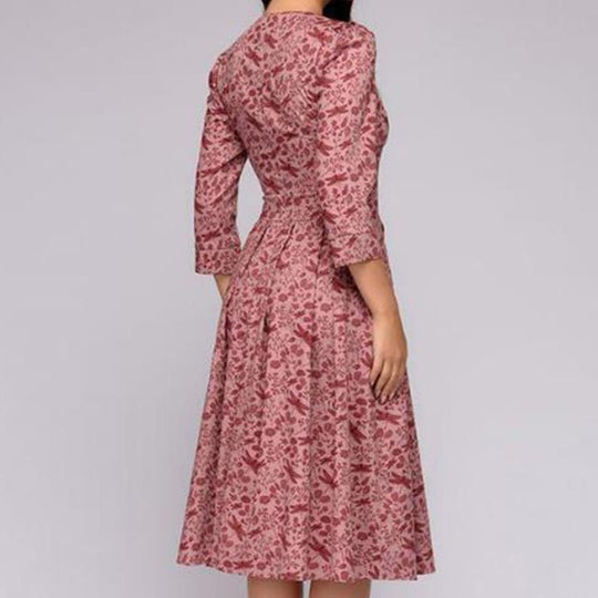 Bedrucktes Plisseekleid für Damen