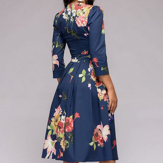 Bedrucktes Plisseekleid für Damen