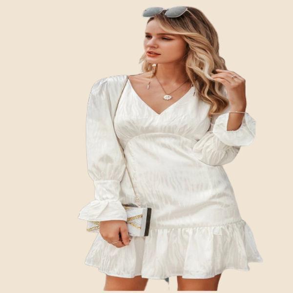 Heidi-Mode | Weißes Bohemian Hippie Chic Kleid