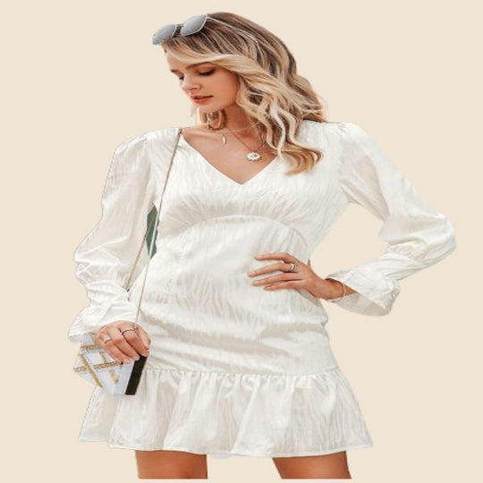 Heidi-Mode | Weißes Bohemian Hippie Chic Kleid