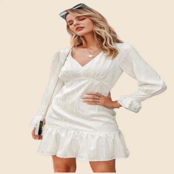 Heidi-Mode | Weißes Bohemian Hippie Chic Kleid