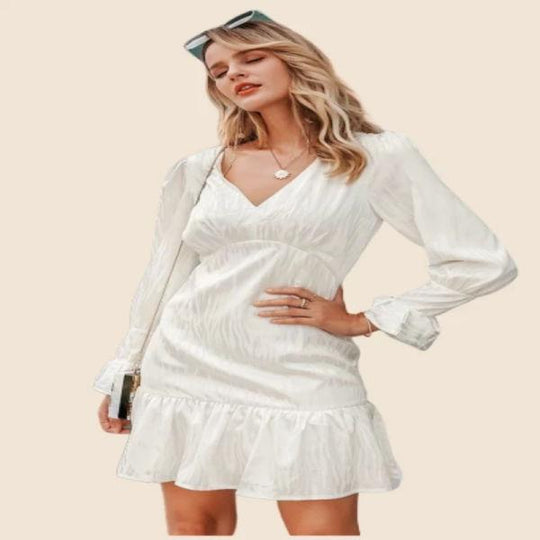 Heidi-Mode | Weißes Bohemian Hippie Chic Kleid