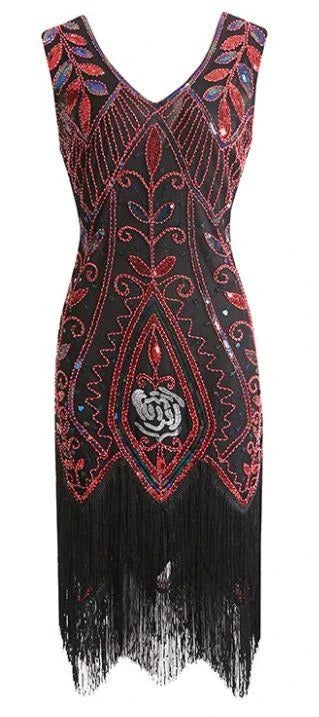 Gatsby rote und schwarze Feder