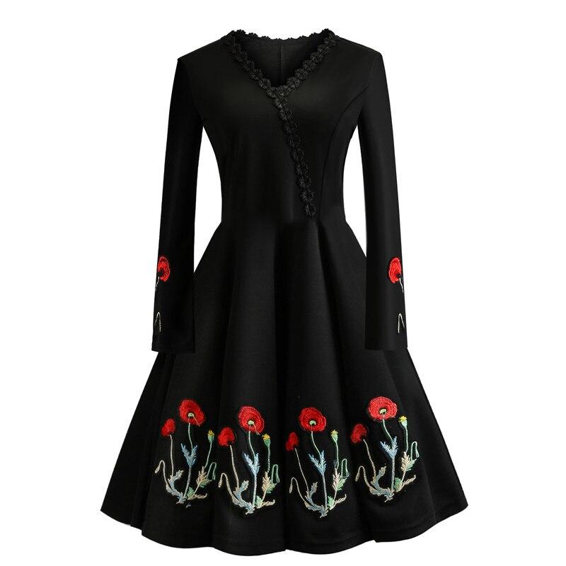 Heidi-Mode | Guinguette Kleid Poppelin Bestickung