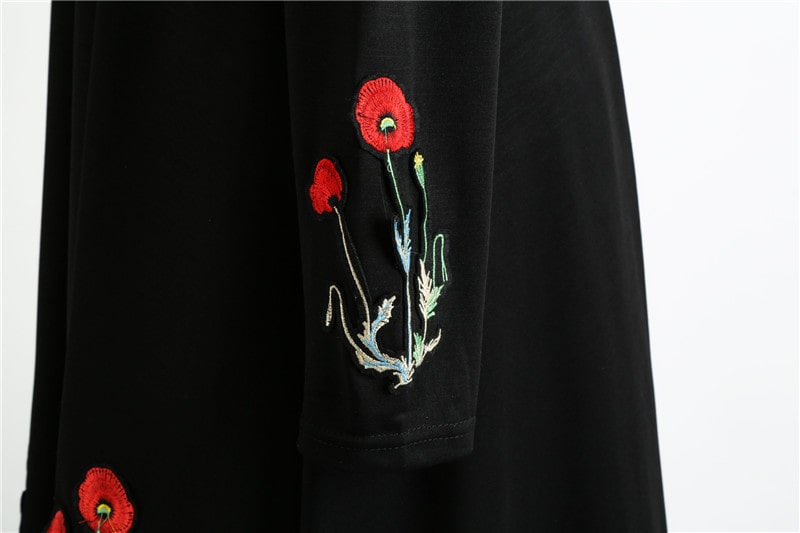 Heidi-Mode | Guinguette Kleid Poppelin Bestickung