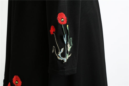 Heidi-Mode | Guinguette Kleid Poppelin Bestickung