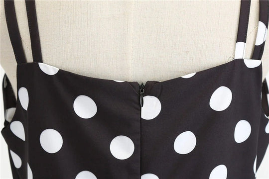 Vintage Rockabilly schwarze Polka Dots