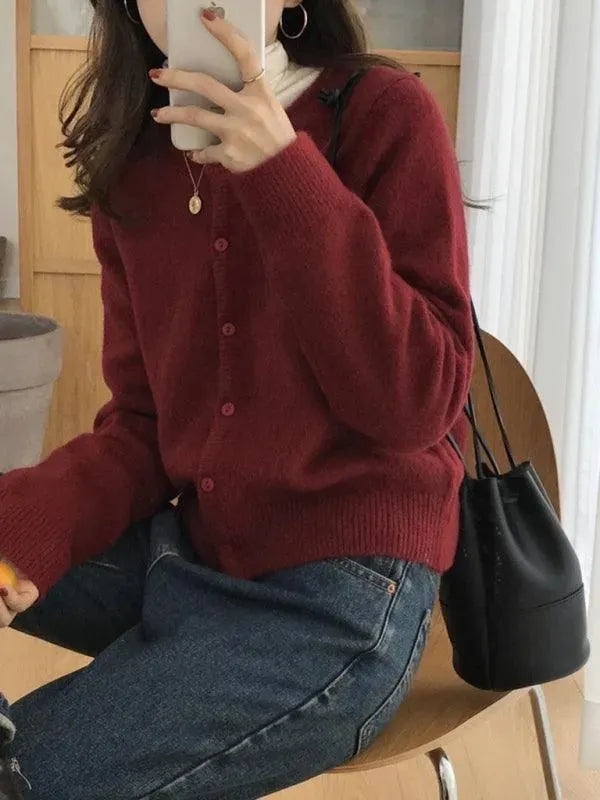 Heidi-Mode | Geschichteter Damen Strickjacke Pullover