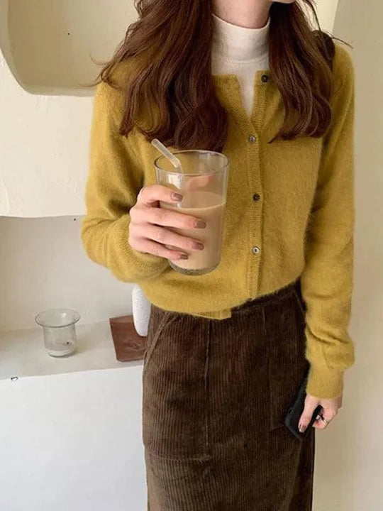 Heidi-Mode | Geschichteter Damen Strickjacke Pullover