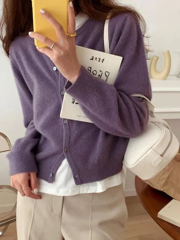 Heidi-Mode | Geschichteter Damen Strickjacke Pullover