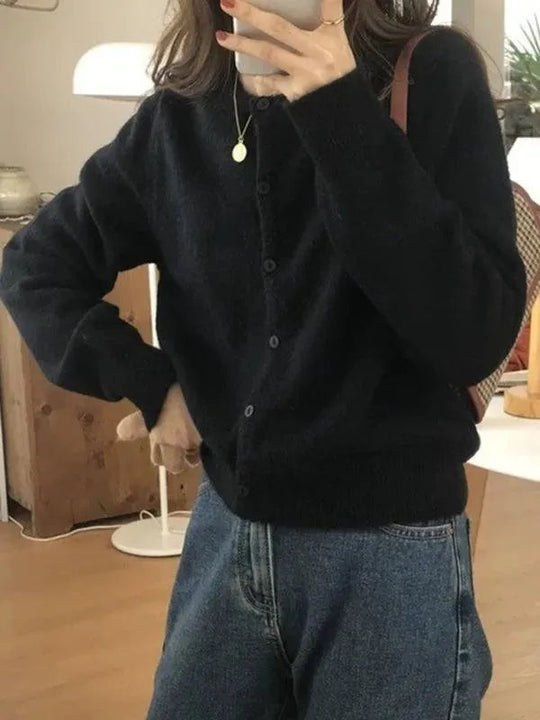 Heidi-Mode | Geschichteter Damen Strickjacke Pullover