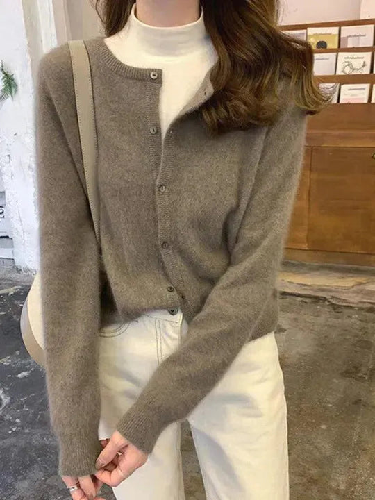 Heidi-Mode | Geschichteter Damen Strickjacke Pullover