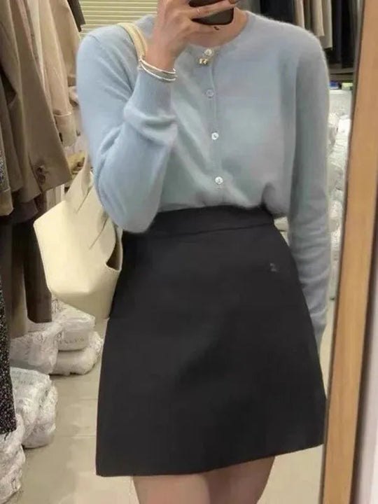 Heidi-Mode | Geschichteter Damen Strickjacke Pullover