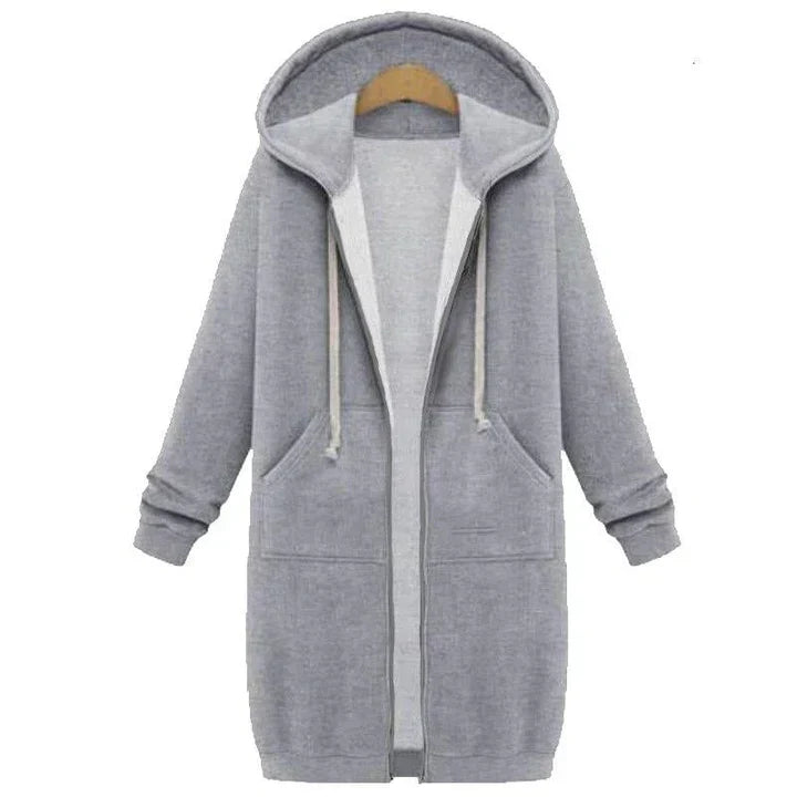 Heidi-Mode | Un Sweat-Shirt Long Pour Femme Avec Fermeture À Friction