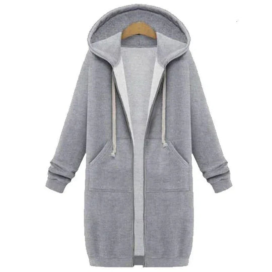 Heidi-Mode | Un Sweat-Shirt Long Pour Femme Avec Fermeture À Friction