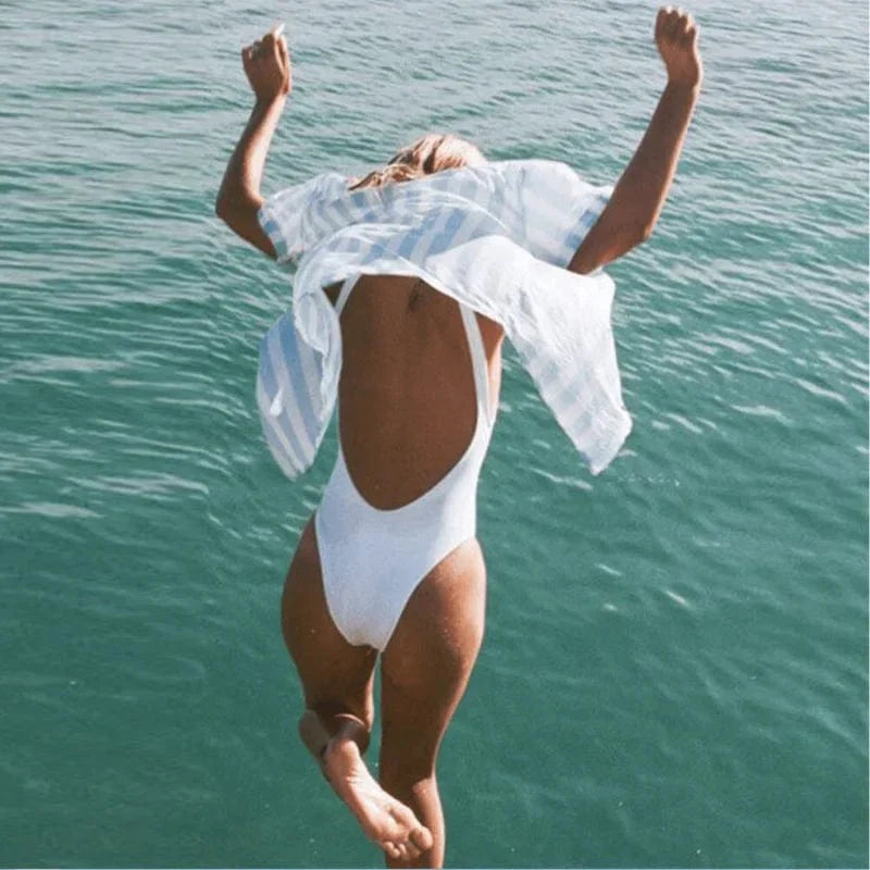 Heidi-Mode | Rückenfreier Einteiliger Badeanzug