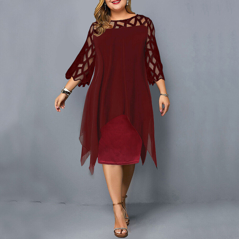 Heidi-Mode | Elegante Plus Size Midi Kleid
