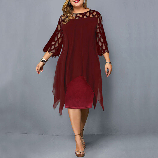 Heidi-Mode | Elegante Plus Size Midi Kleid