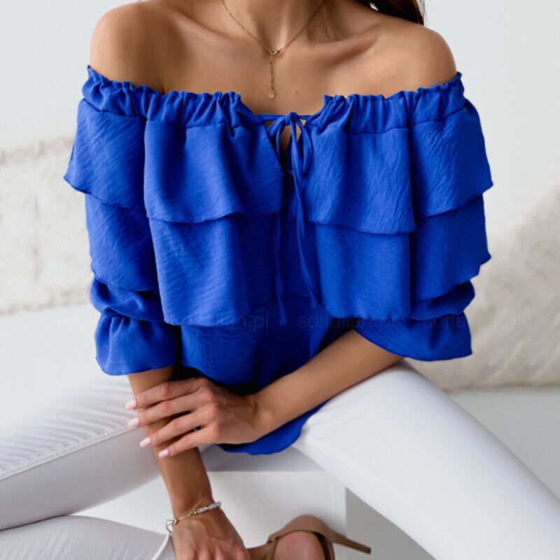 Off-shoulder Geschichtetes Oberteil