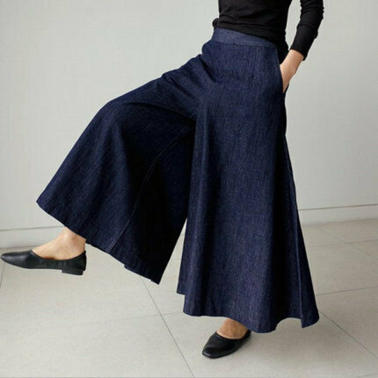 Womens Loose Denim Hosen