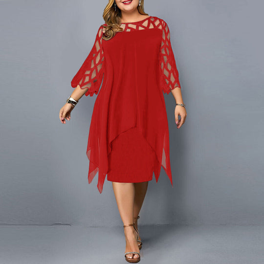 Heidi-Mode | Elegante Plus Size Midi Kleid