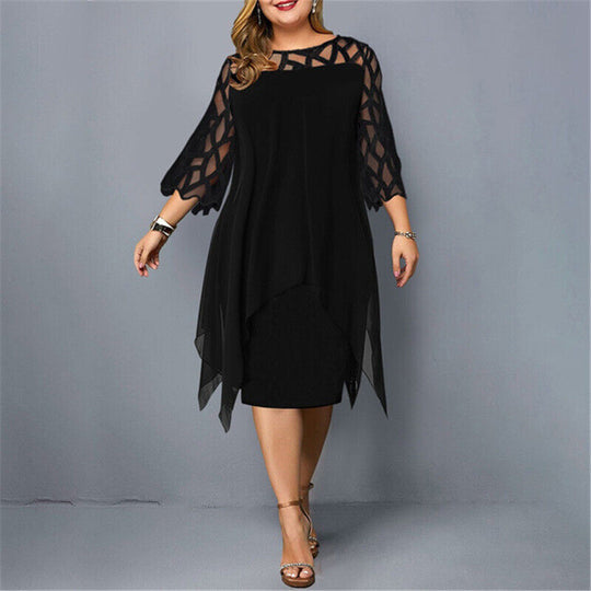 Heidi-Mode | Elegante Plus Size Midi Kleid