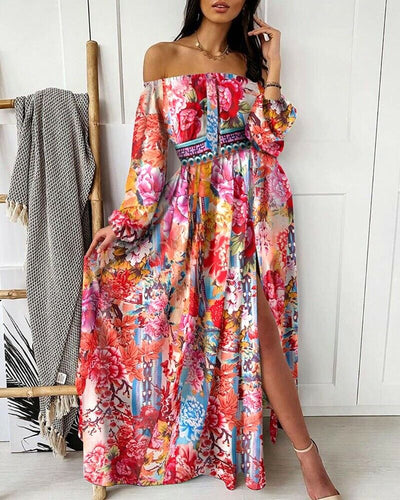 Einzigartiges Off-Shoulder-Sommerkleid