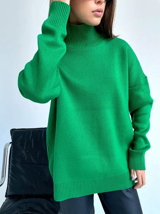 – Oversized lässiger Rollkragenpullover