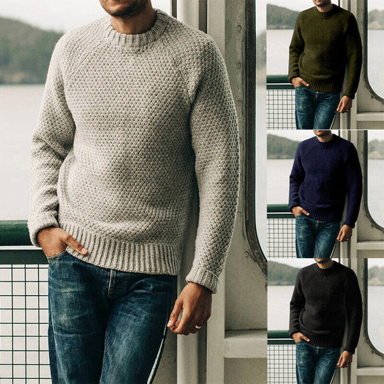 Heidi-Mode Casual Rundkragen-Strickwaren Herren Pullover