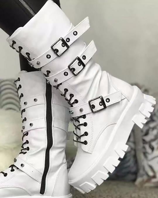 HeidiMode | Stiefel Mit Reißverschluss Und Schnallen