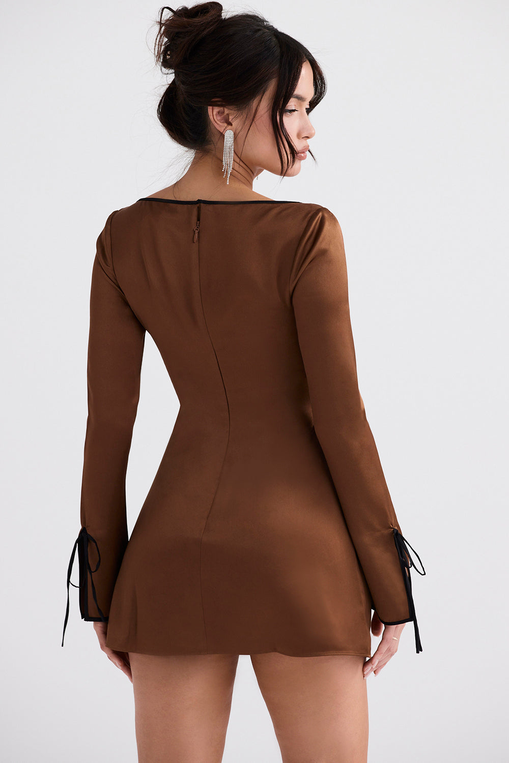 Heidi-Mode | Kupfer Satin Mini Kleid