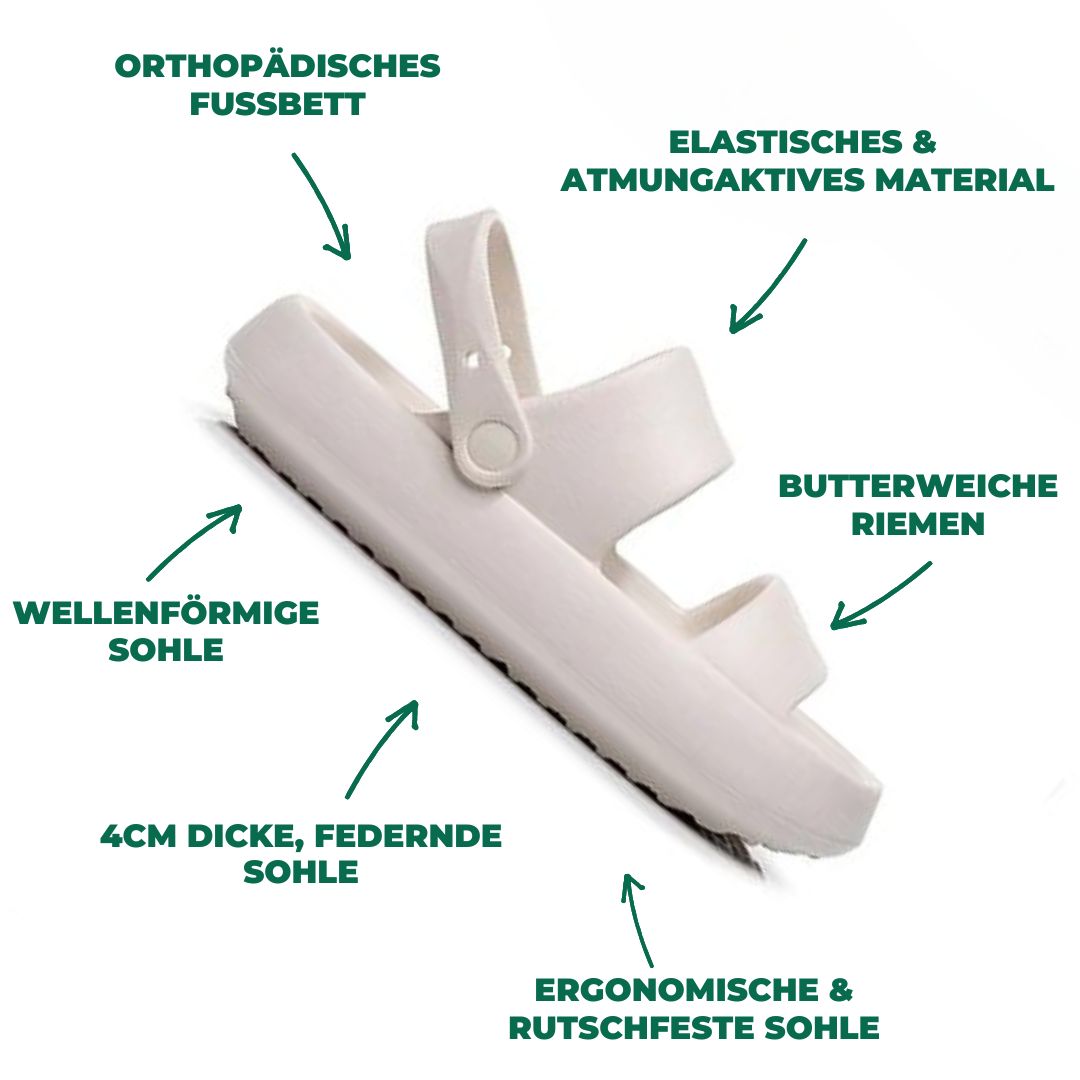 Heidi-Mode | Orthopädische Sandalen Comfort Plus Pantoletten mit Doppelriemen Gepolsterte, Lässige Slip-On-Sandalen