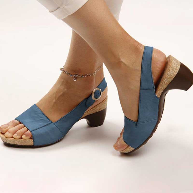 Heidi-Mode | Orthopädische Sandalen mit Absatz Stilvoller Komfort und Unterstützung