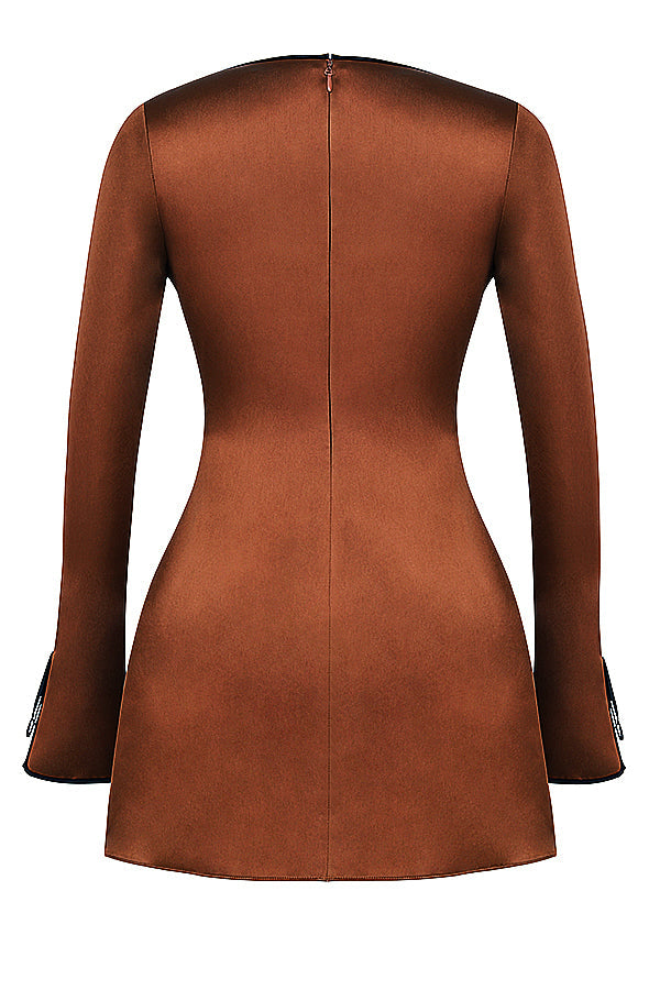 Heidi-Mode | Kupfer Satin Mini Kleid