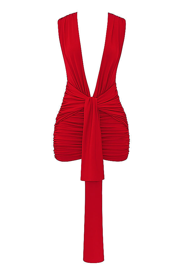 Heidi-Mode | Mini Kleid mit Kirschen und Falten