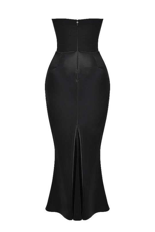 Heidi-Mode | Trägerloses Korsett Maxi Kleid