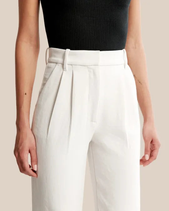 Hohe Taille Weite Bein Hose