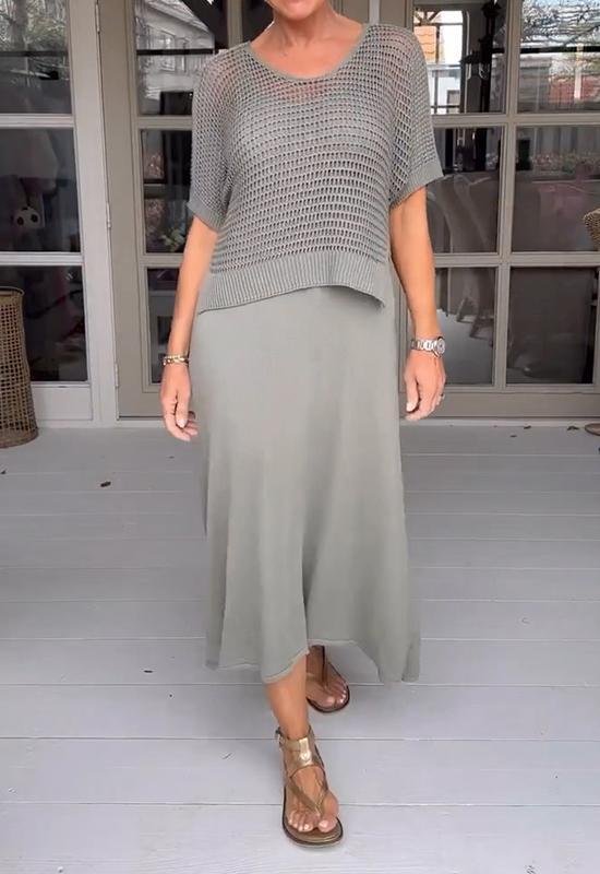 Heidi-Mode | Elegantes Deltes Set (Kleid + Top)