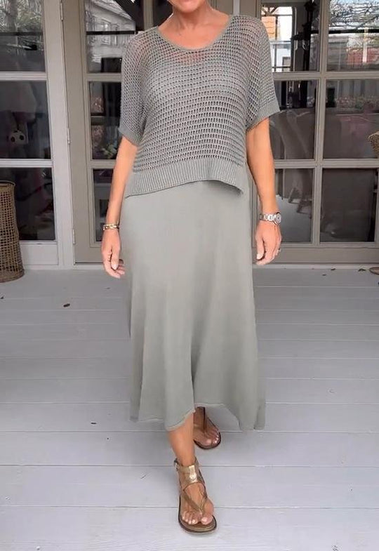 Heidi-Mode | Elegantes Deltes Set (Kleid + Top)