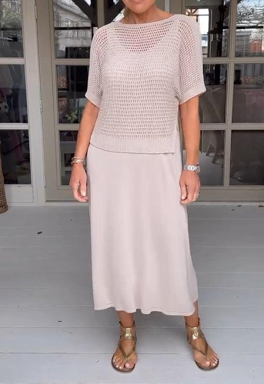 Heidi-Mode | Elegantes Deltes Set (Kleid + Top)