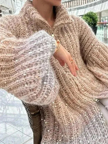 Heidi-Mode | V-Ausschnitt Strickjacke Pullover