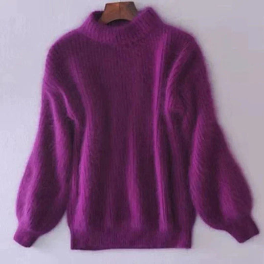 flauschiger warmer gestrickter Pullover