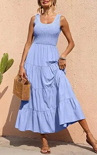 Heidi-Mode | Sexy A-Linien Ärmellos Lang Kleid