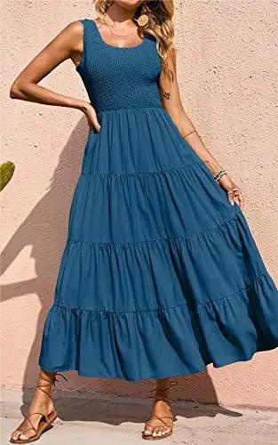 Heidi-Mode | Sexy A-Linien Ärmellos Lang Kleid