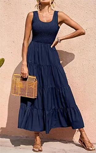 Heidi-Mode | Sexy A-Linien Ärmellos Lang Kleid